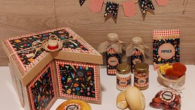 Festa Junina em casa: confira dicas para um arraial divertido e colorido Festa junina na caixa: doces, quentão e outros quitutes.