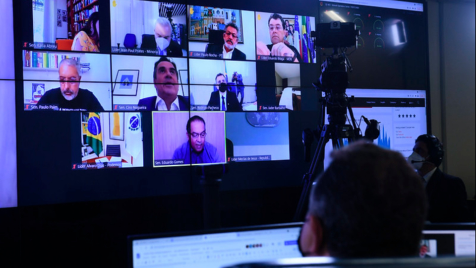 Congresso criou “textão” para impedir veto de Bolsonaro a trecho da MP da Eletrobras O plenário virtual do Senado Federal durante apreciação da MP que autoriza a privatização da Eletrobras.