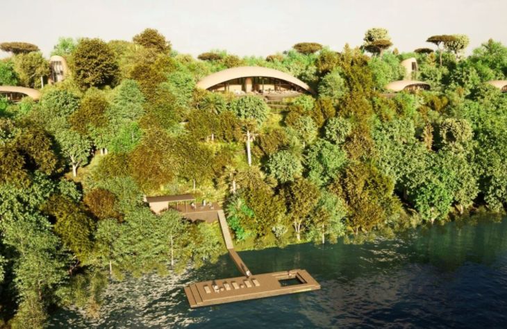 Projeto será construído às margens do Rio Negro. Projeto será construído às margens do Rio Negro.