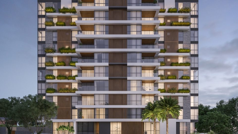 Novo empreendimento imobiliário no Juvevê faz homenagem a tradicional família de Curitiba Perspectiva da fachada do novo empreendimento da Hugo Peretti, o edifício Weiss de Castilho.