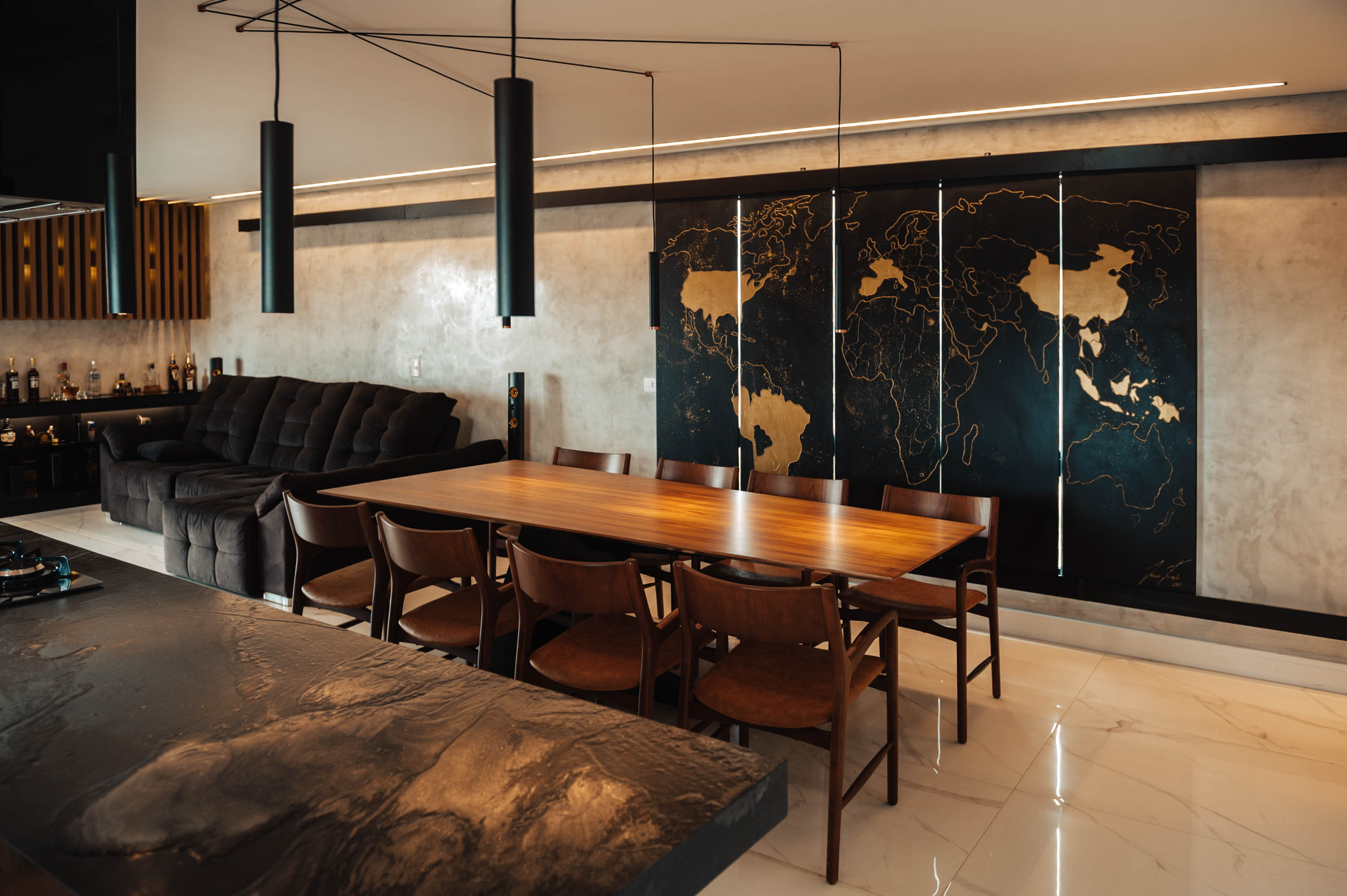 Com um bom planejamento é possível criar ambientes personalizados, como o apartamento do Vilmar.