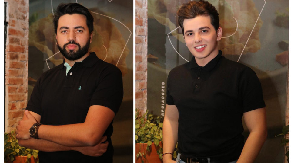 Sócios do Sacas Givago Ferentz e Carlos Eduardo Cabral. (Givago é o de barba)