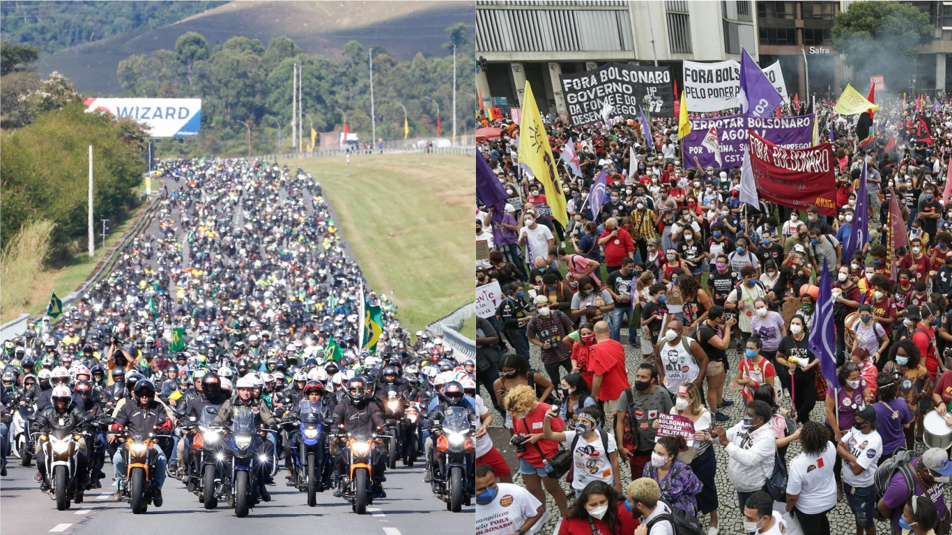 Atos organizados pelos apoiadores e opositores do governo Bolsonaro