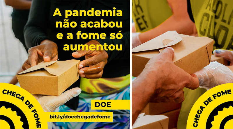 Divulgação campanha chega de fome. Divulgação campanha chega de fome.