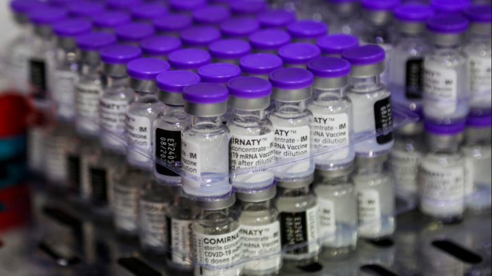 Curitiba vai antecipar aplicação de segunda dose da vacina da Pfizer no sábado Vacina de Covid-19 da Pfizer.