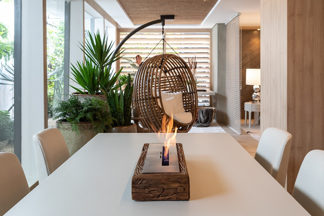 Lareira portátil da Ecofireplaces.
