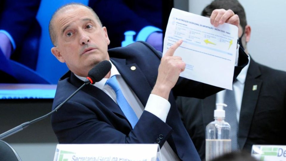 O ministro Onyx Lorenzoni, em audiência na Câmara