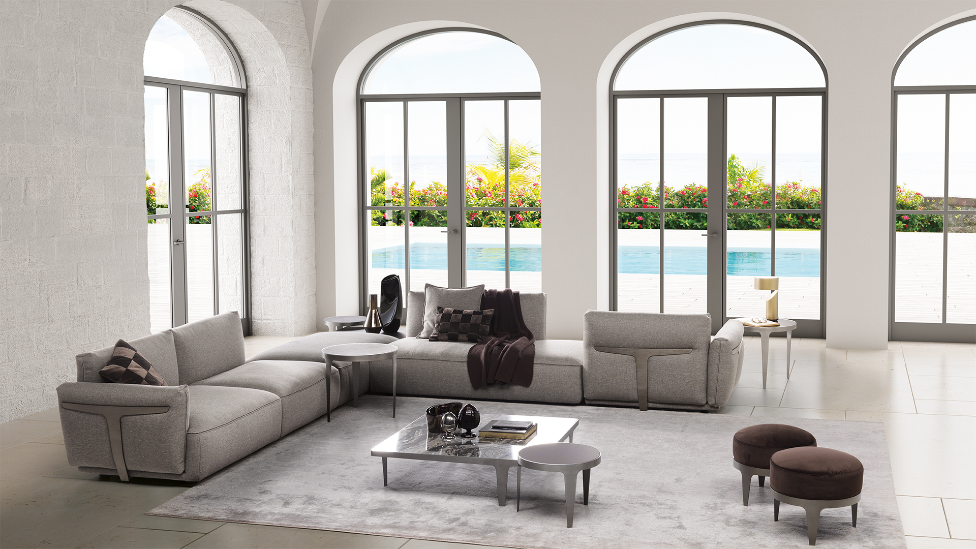 Natuzzi Italia une a exclusividade ao conforto em móveis como o sofá Herman, que podem ser encontrados em Curitiba, na Ton Sur Ton