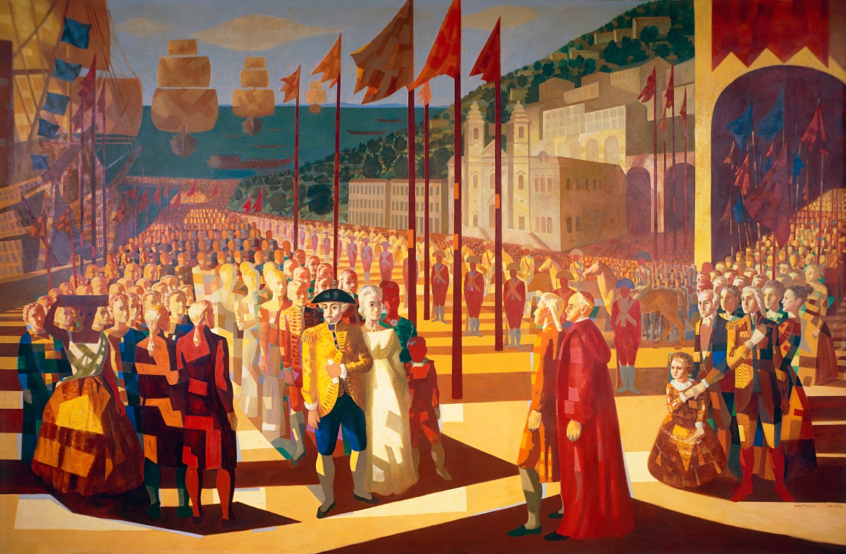 "A Chegada de Dom João VI à Bahia" (1952), obra de Candido Portinari