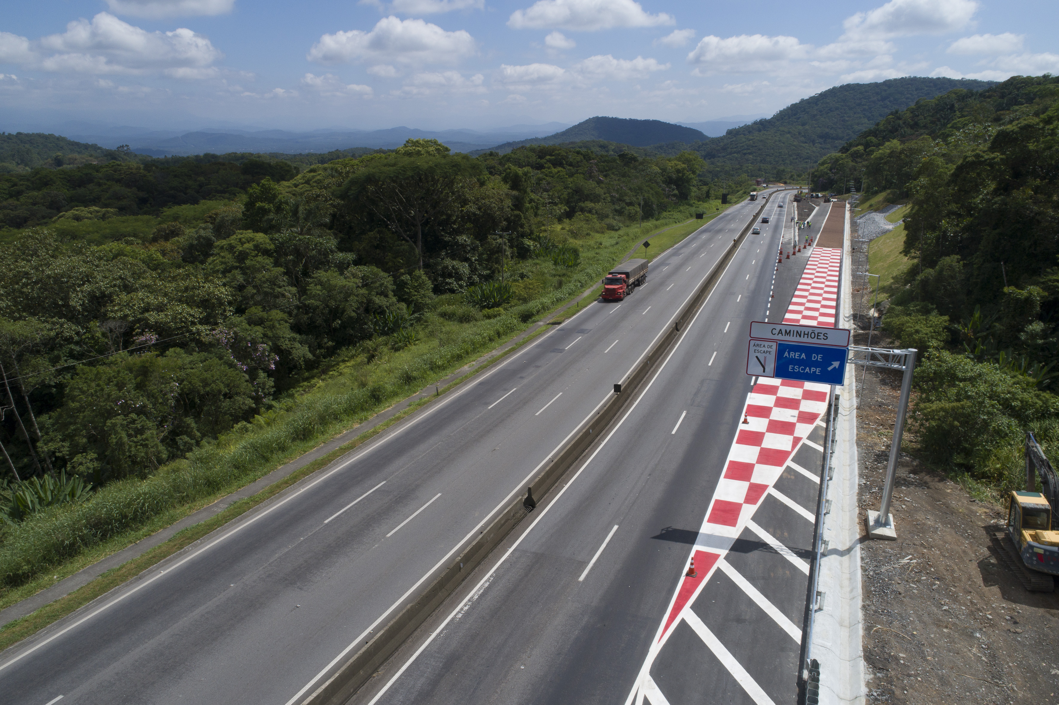 Área de escape da BR-277, sentido Curitiba-Litoral. ( Guilherme Pupo/Ecovia). Área de escape da BR-277, sentido Curitiba-Litoral. ( Guilherme Pupo/Ecovia).
