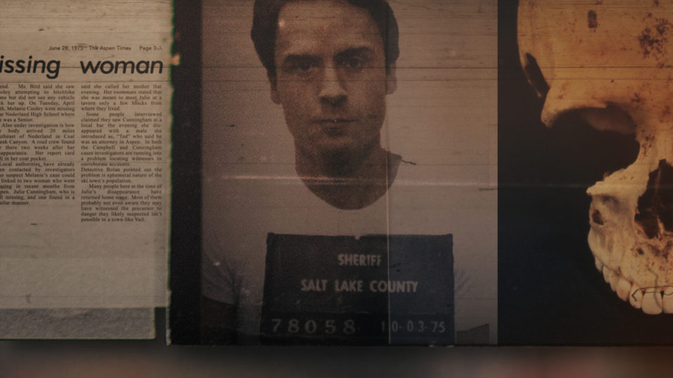 Cena do documentário "Conversando com um serial killer: Ted Bundy", da Netflix
