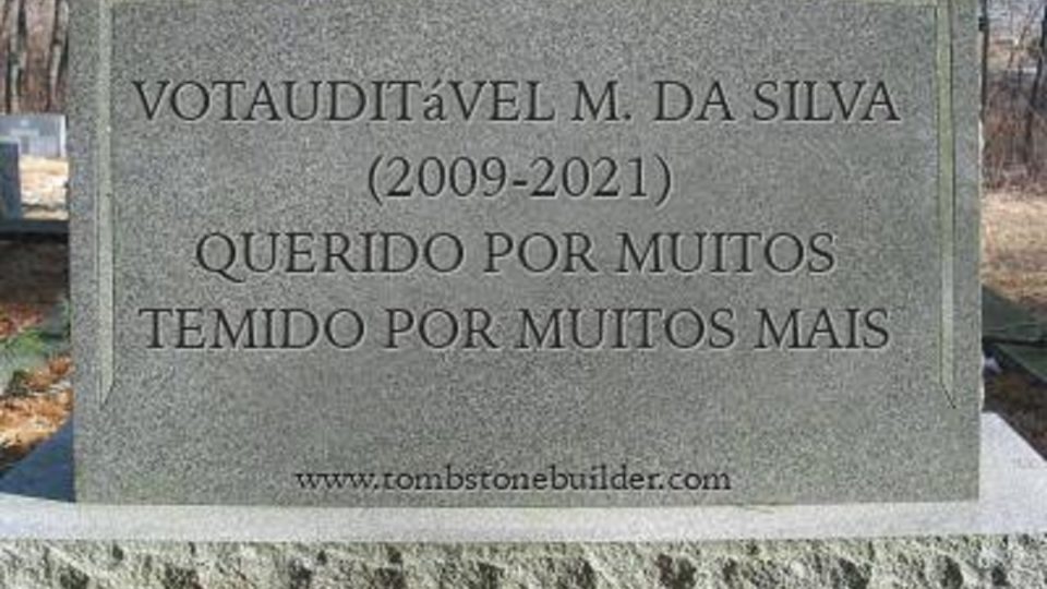 Obituário: Votauditável Marcelo da Silva (2009-2021) A criança de apenas 12 anos não resistiu a um cancro supremo no Judiciário, com metástase no Legislativo e na imprensa biliática.