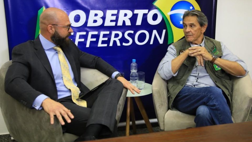 O advogado Luiz Gustavo da Cunha e Roberto Jefferson