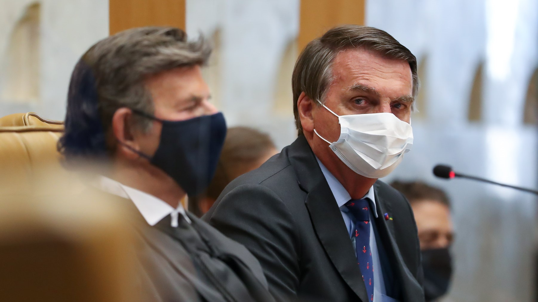 Bolsonaro e o presidente do STF, Luiz Fux