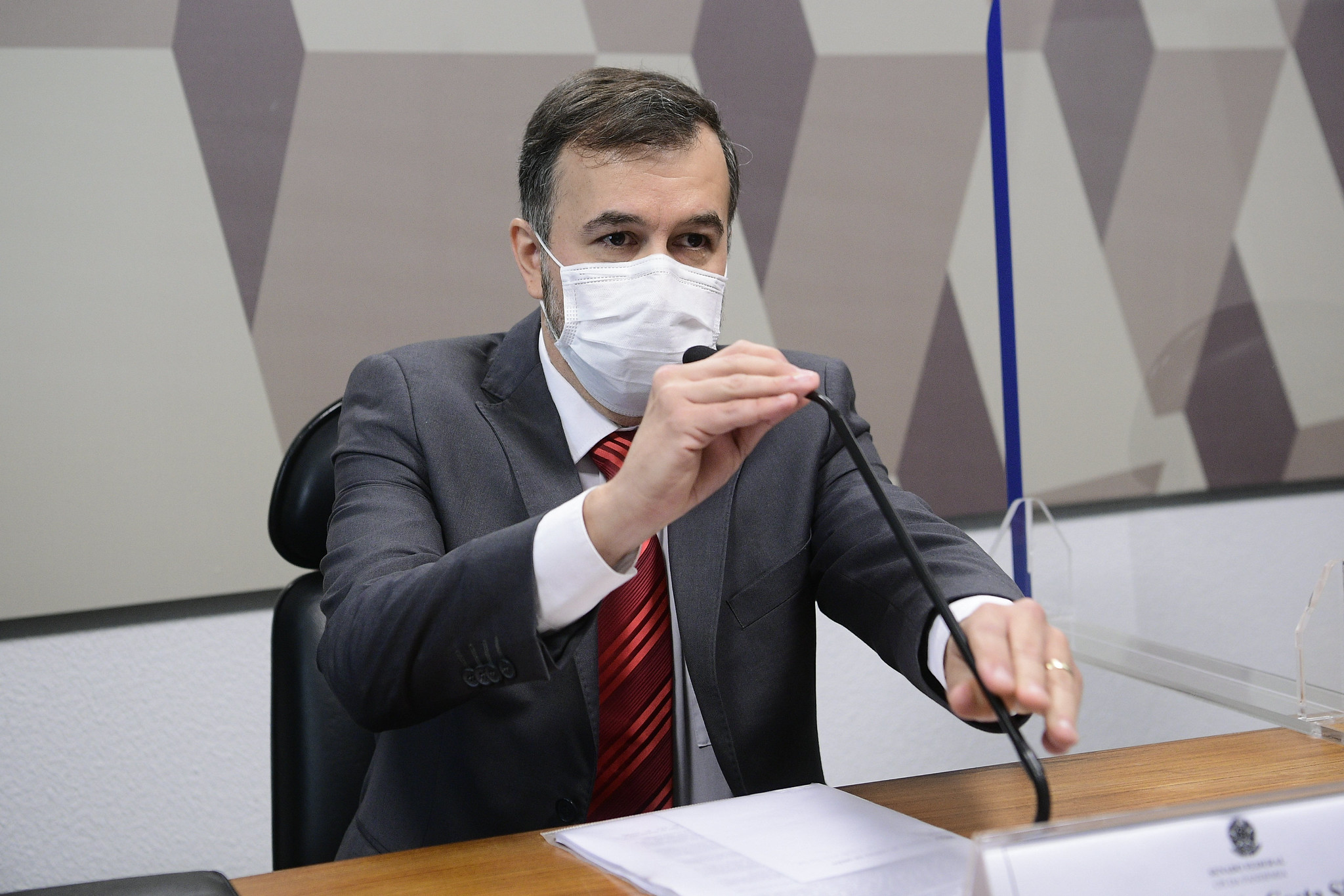 O auditor Alexandre Costa Marques, em depoimento à CPI da Covid
