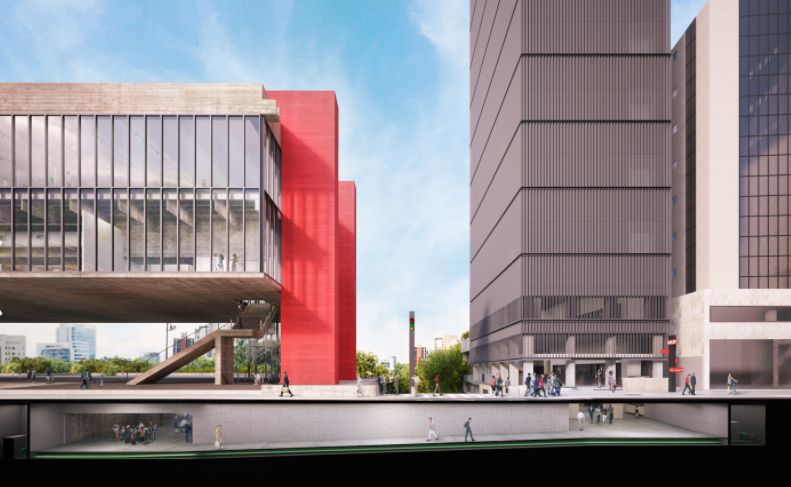 Túnel subterrâneo fará a ligação dos dois edifícios do Masp. Túnel subterrâneo fará a ligação dos dois edifícios do Masp.