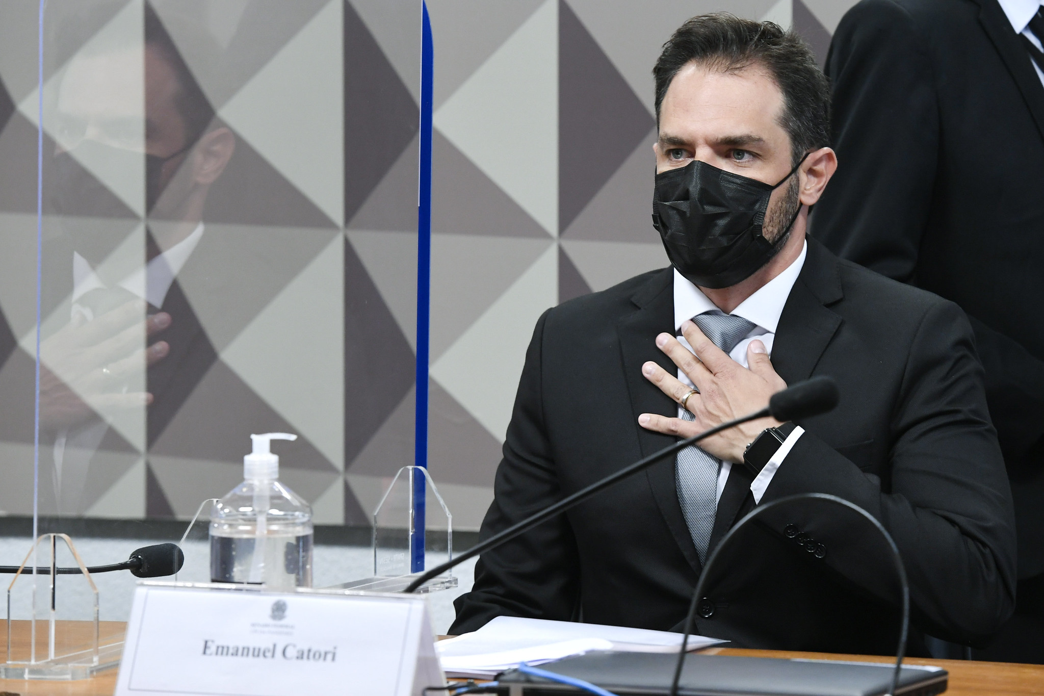 O executivo Emanuel Catori, em depoimento à CPI da Covid