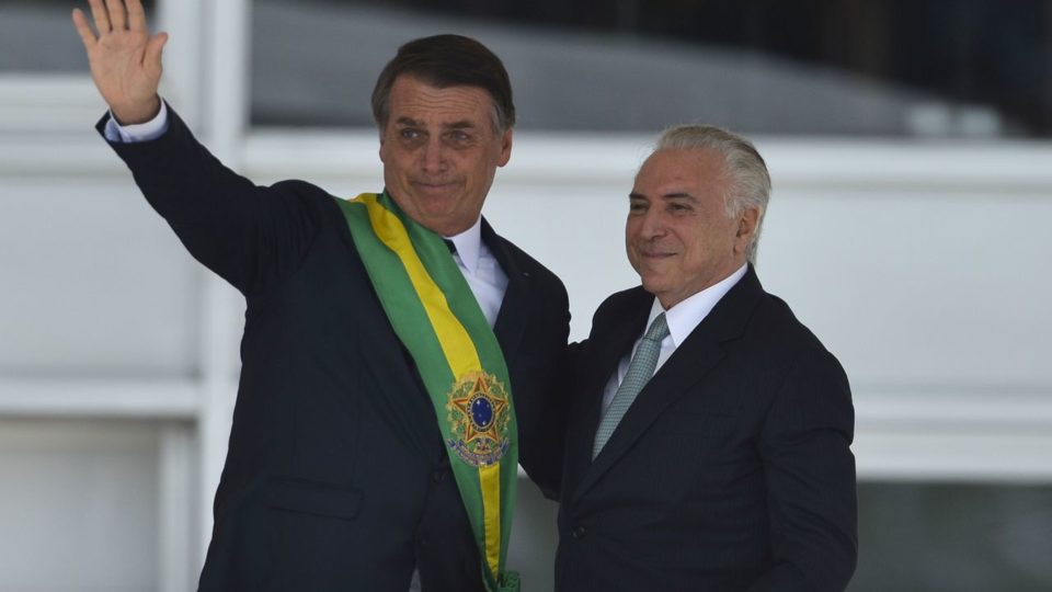 Declaração de Bolsonaro à nação é possibilidade de harmonia entre os poderes O presidente Jair Bolsonaro e o ex-presidente Michel Temer (MDB).