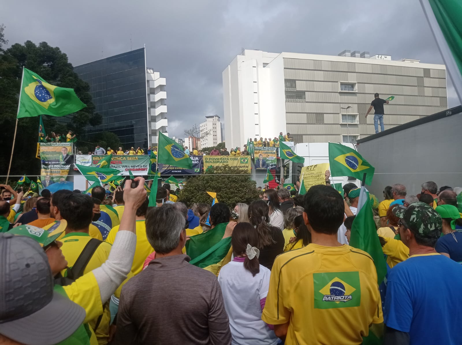 Manifestação pró-Bolsonaro