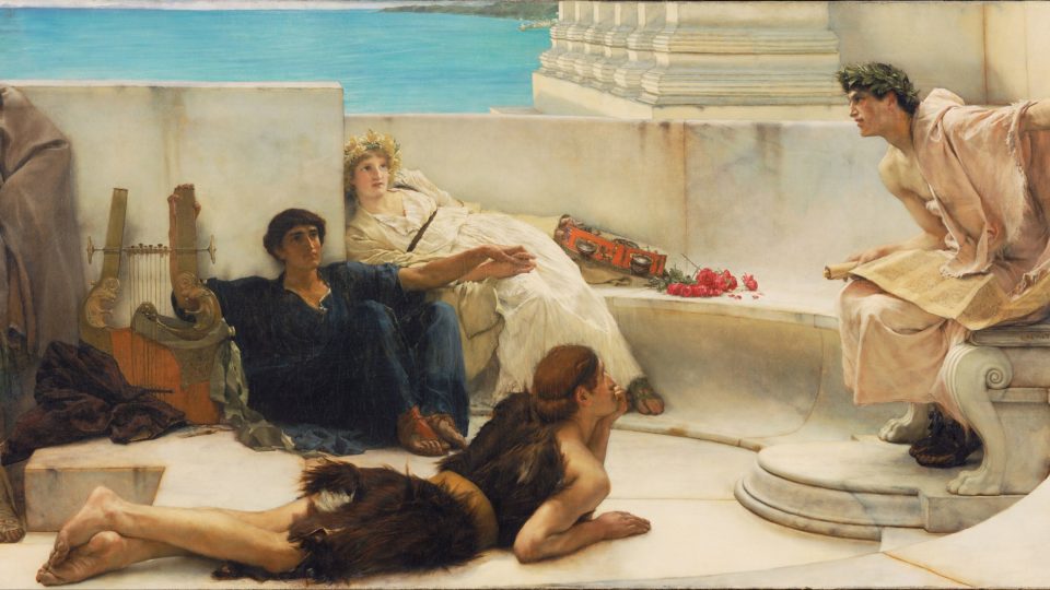 "Uma leitura de Homero", de Lawrence Alma-Tadema.