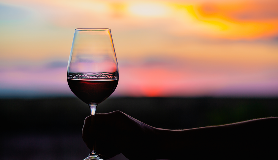 Vinícola Unus Mundus produz vinhos de variedades pouco conhecidas no Brasil Na imagem, alguém segura uma taça com vinho.