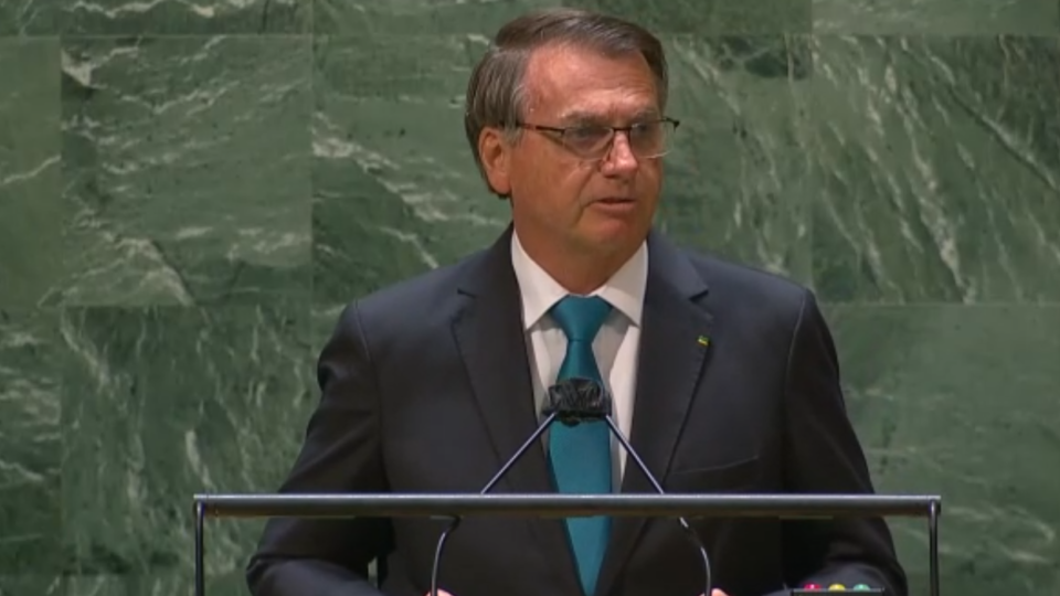 Florestas e índios Bolsonaro na ONU em 2021