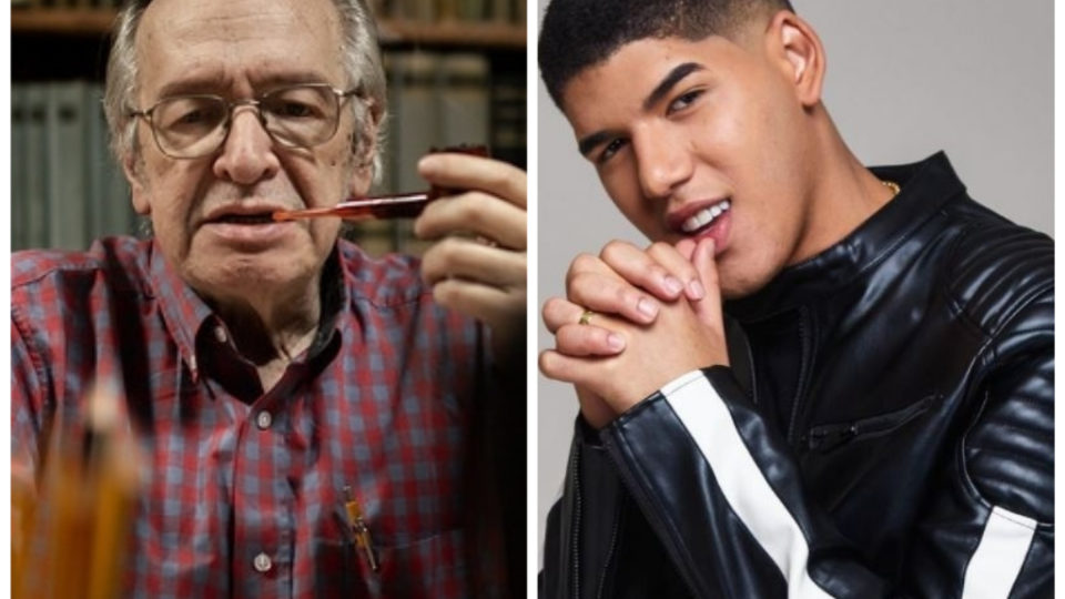 O que Olavo de Carvalho e Zé Vaqueiro têm em comum O filósofo Olavo de Carvalho e o cantor Zé Vaqueiro.