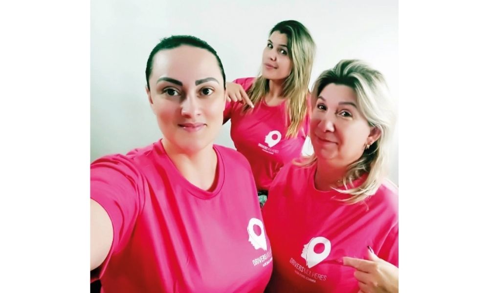 Na imagem, as sócias da Driver Mulheres. Na imagem, as sócias da Driver Mulheres.