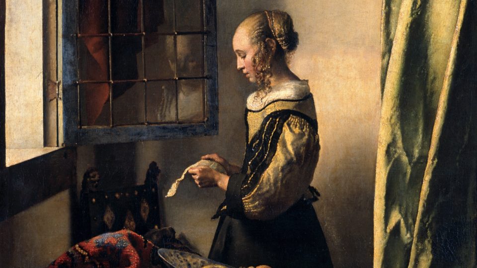 De Bolsonaro a Vermeer: textos começados, mas não concluídos Encontraram um cupido sob a parede da pintura “Moça lendo uma carta à janela”, de Vermeer.
