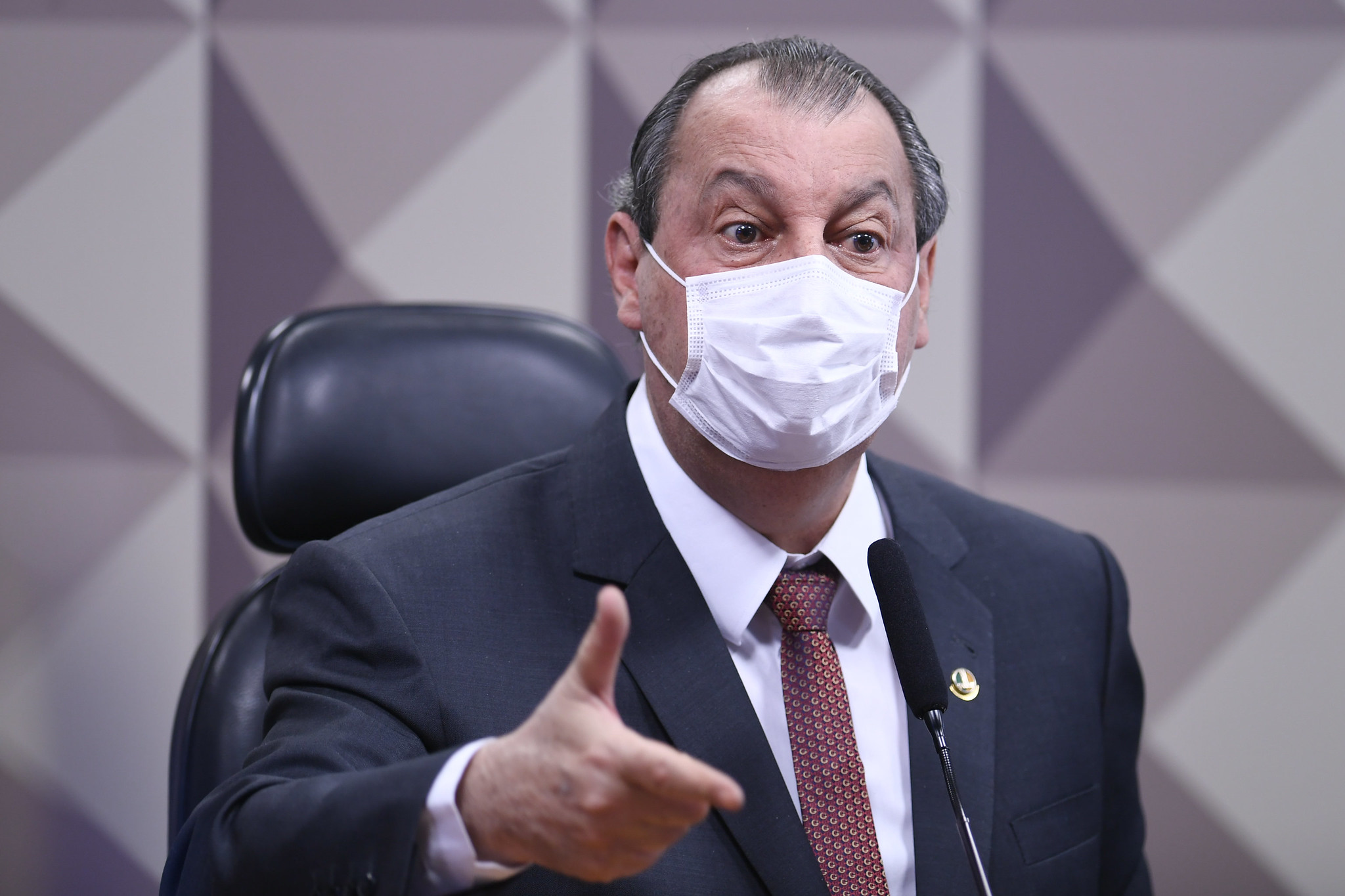 O presidente da CPI, Omar Aziz