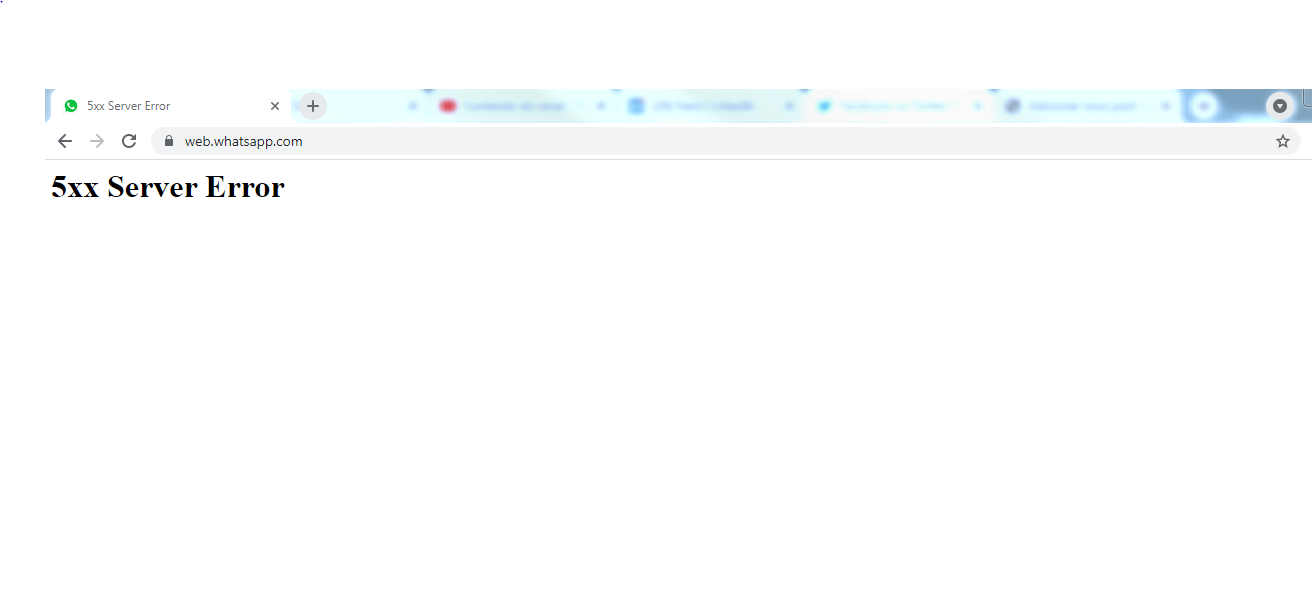 Durante toda a tarde de segunda-feira (4) ao acessar o sistema o usuário visualizava a mensagem 5XX Server Error. Durante toda a tarde de segunda-feira (4) ao acessar o sistema o usuário visualizava a mensagem 5XX Server Error.