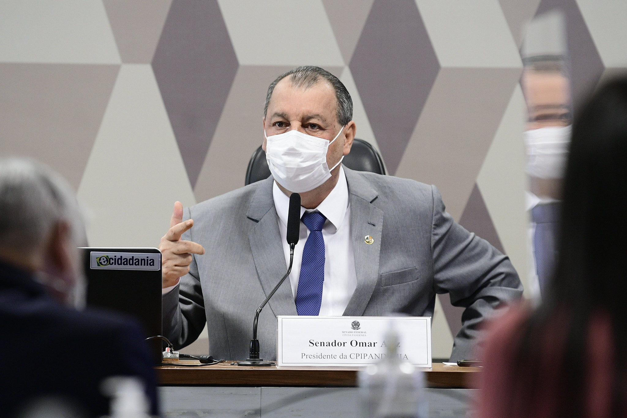 O presidente da CPI da Covid, Omar Aziz