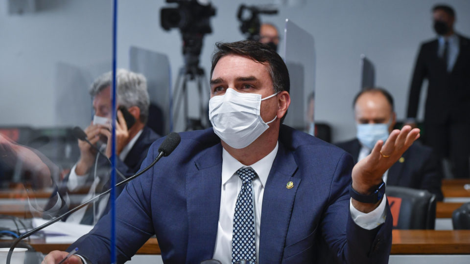 STF decide no dia 30 se revalida provas da investigação sobre Flávio Bolsonaro O senador Flávio Bolsonaro (Patriota-RJ)
