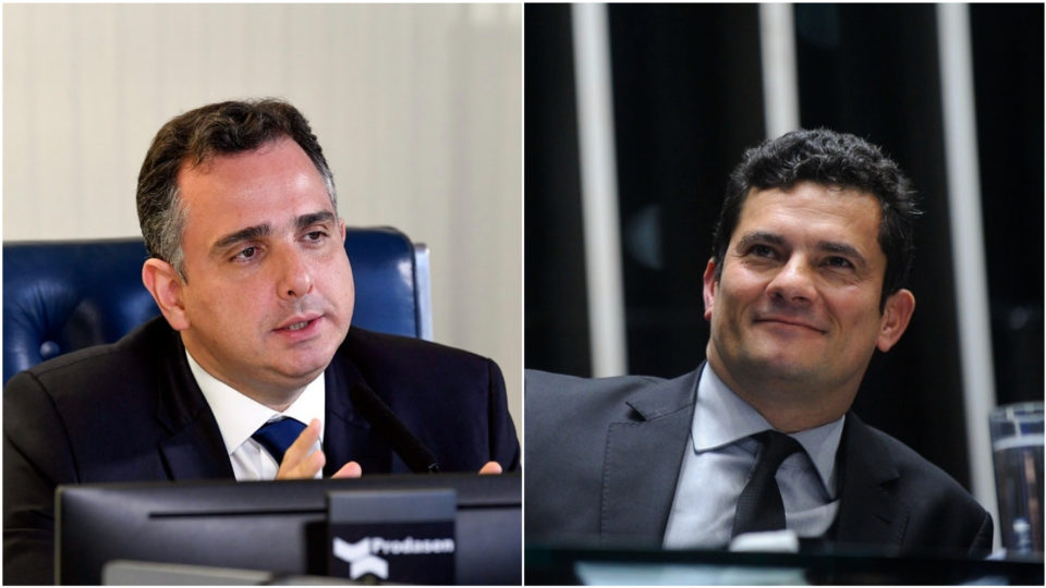 Presidente do Senado, Rodrigo Pacheco, e o ex-ministro e ex-juiz Sergio Moro são pré-candidatos nas eleições de 2022