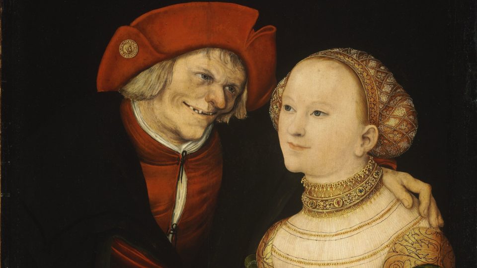 Detalhe de "O casal desigual", de Lucas Cranach o Velho.