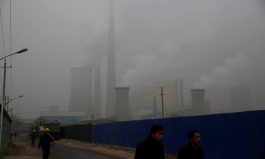 Dia poluído em Pequim, China