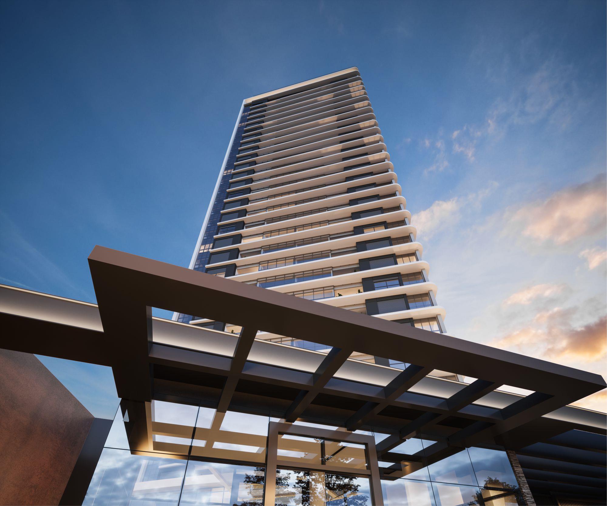 Imagem da fachada do Sky, um dos lançamentos de 2021 da A. Yoshii.