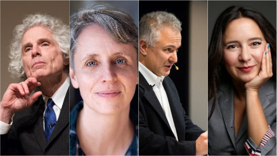 Intelectuais cancelados criam universidade que celebra liberdade de expressão Os “cancelados” dão a volta por cima. Da esquerda para a direita: Steven Pinker, Kathleen Stock, Peter Boghossian e Bari Weiss.