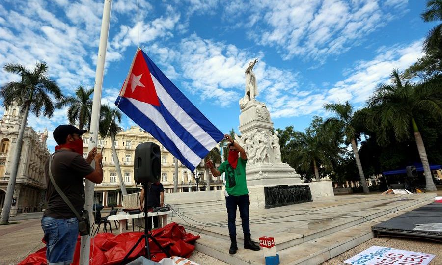 Governo de Cuba classifica convocação para protesto como “operação fracassada” No fim de semana, apoiadores do governo estiveram no Parque Central de Havana para se manifestar favoravelmente ao regime