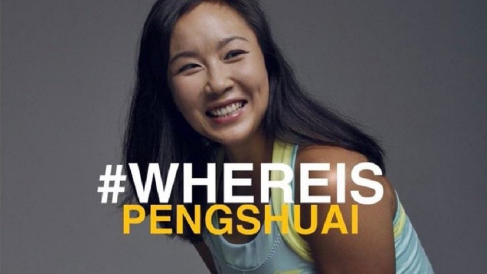 Onde está Peng Shuai? Imagem da campanha da WTA, associação mundial do tênis feminino