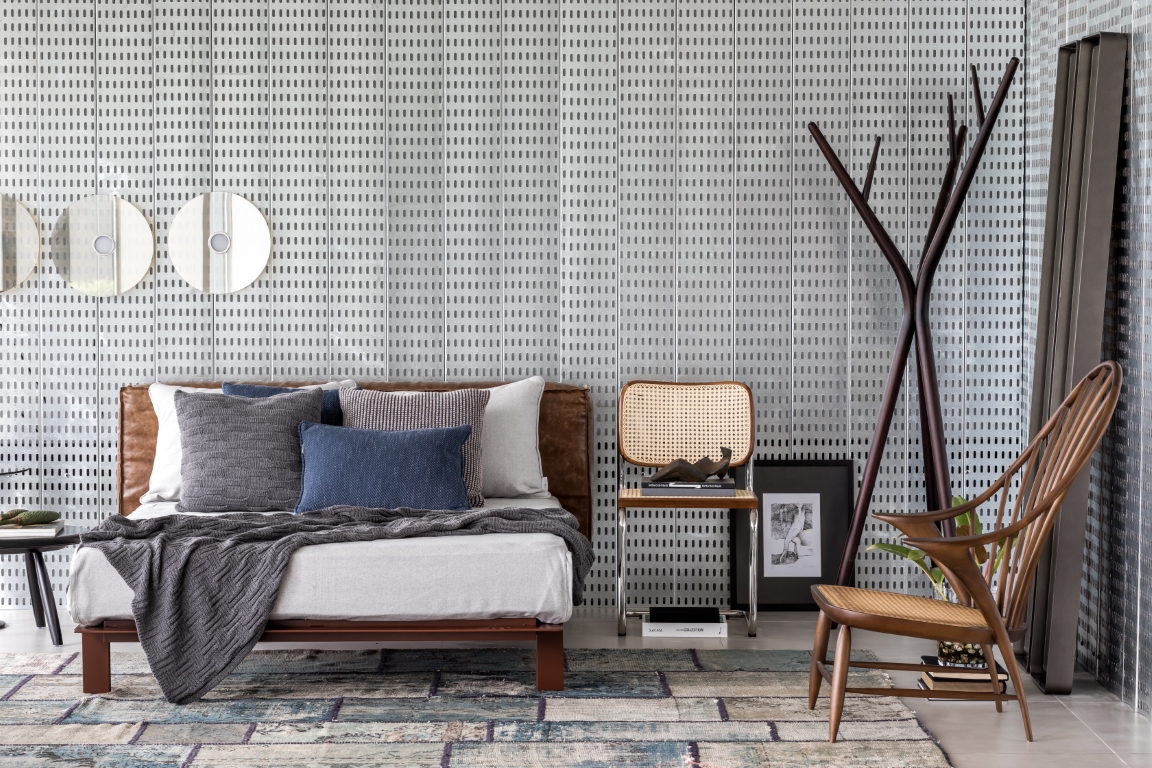 A Cama Less, de design contemporâneo e elegante, pode ser utilizada sem contato com a parede. A Cama Less, de design contemporâneo e elegante, pode ser utilizada sem contato com a parede.