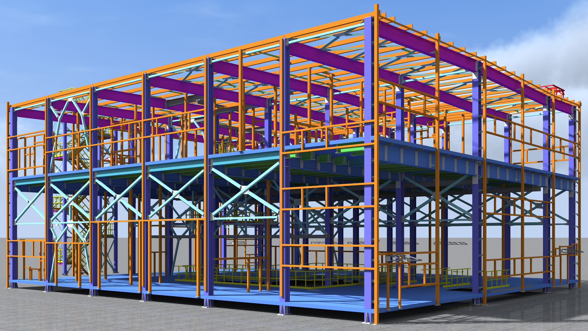 Modelagem em 3D com uso de BIM facilita a integração dos projetos e estruturas.