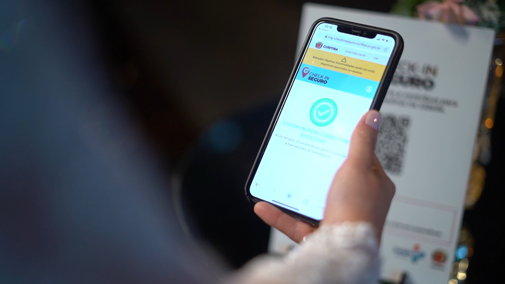 Estabelecimentos podem solicitar à Prefeitura de Curitiba a criação de um QR Code próprio para o check in seguro. Estabelecimentos podem solicitar à Prefeitura de Curitiba a criação de um QR Code próprio para o check in seguro.