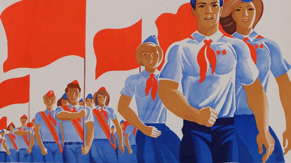 O meu engavetado romance de formação Detalhe de pôster de propaganda comunista dos anos 80 na União Soviética.