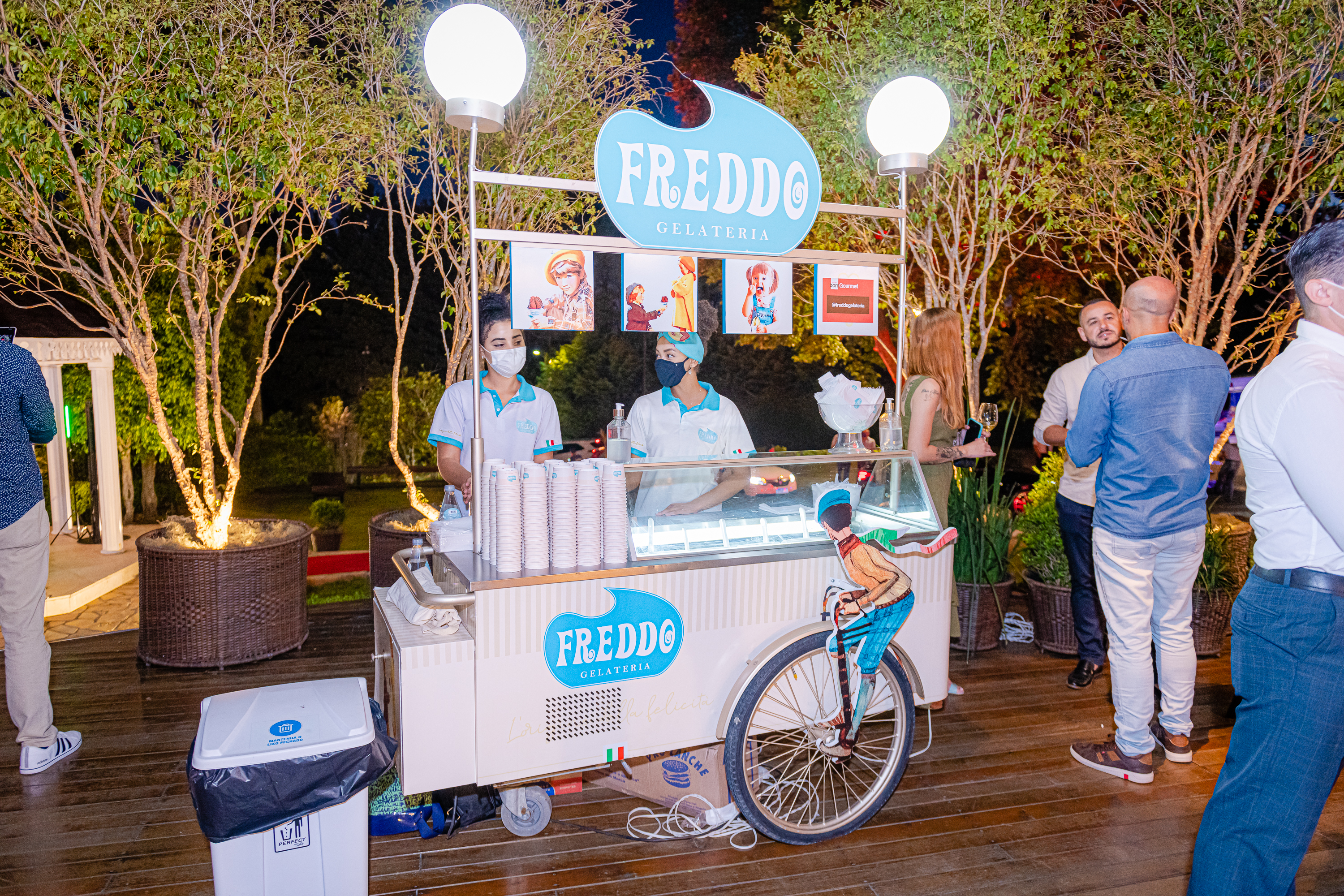 A alegria em forma de gelato foi garantida pelo carrinho da Freddo Gelateria. A alegria em forma de gelato foi garantida pelo carrinho da Freddo Gelateria.