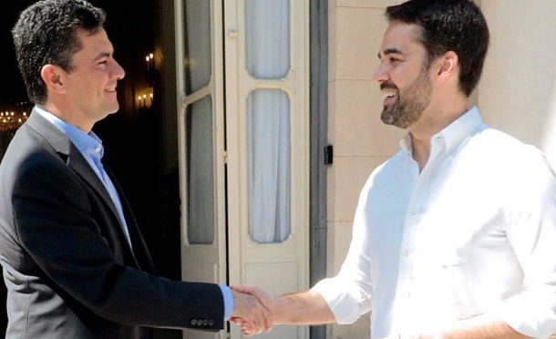 Moro no encontro com Eduardo Leite.