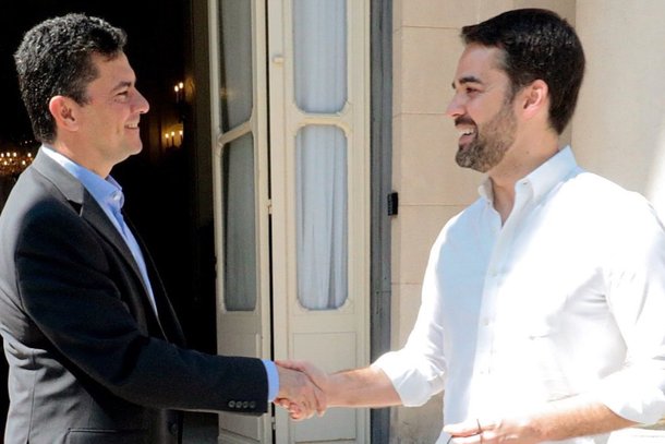 Moro se encontra com Eduardo Leite: “Boa conversa para construir o país que merecemos” Moro no encontro com Eduardo Leite.