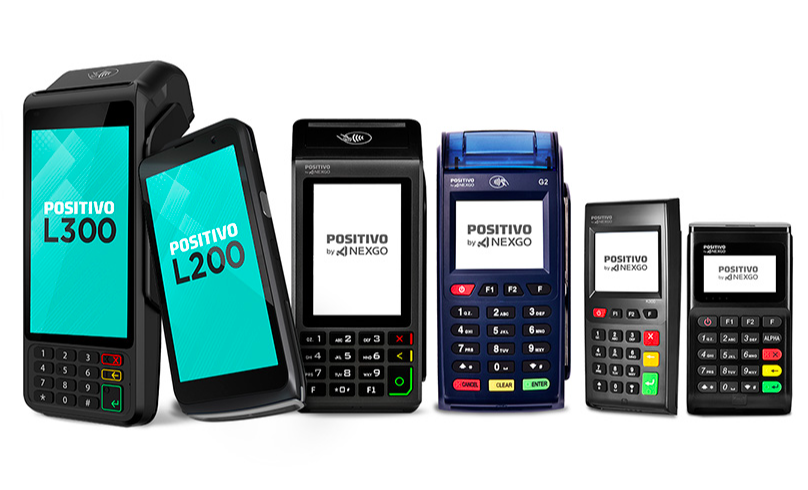 Os seis modelos de máquinas de pagamento da Positivo Tecnologia