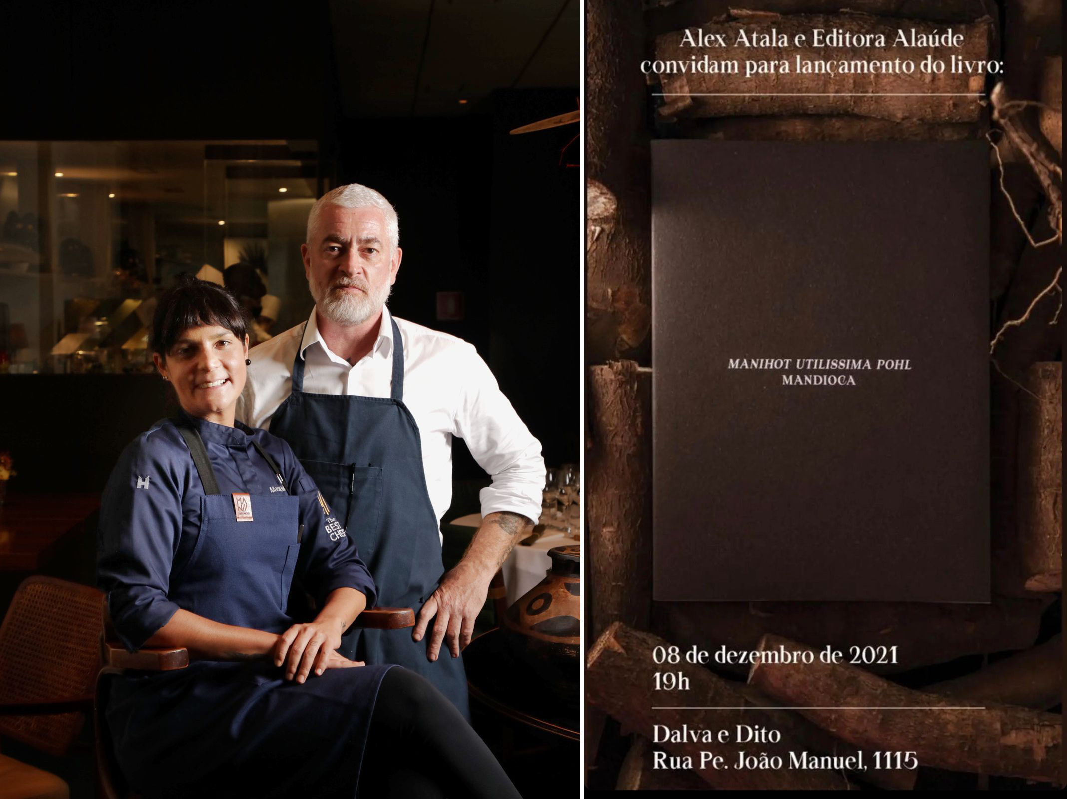 Alex Atala cozinhou com Manu Buffara no aniversário do D.O.M.