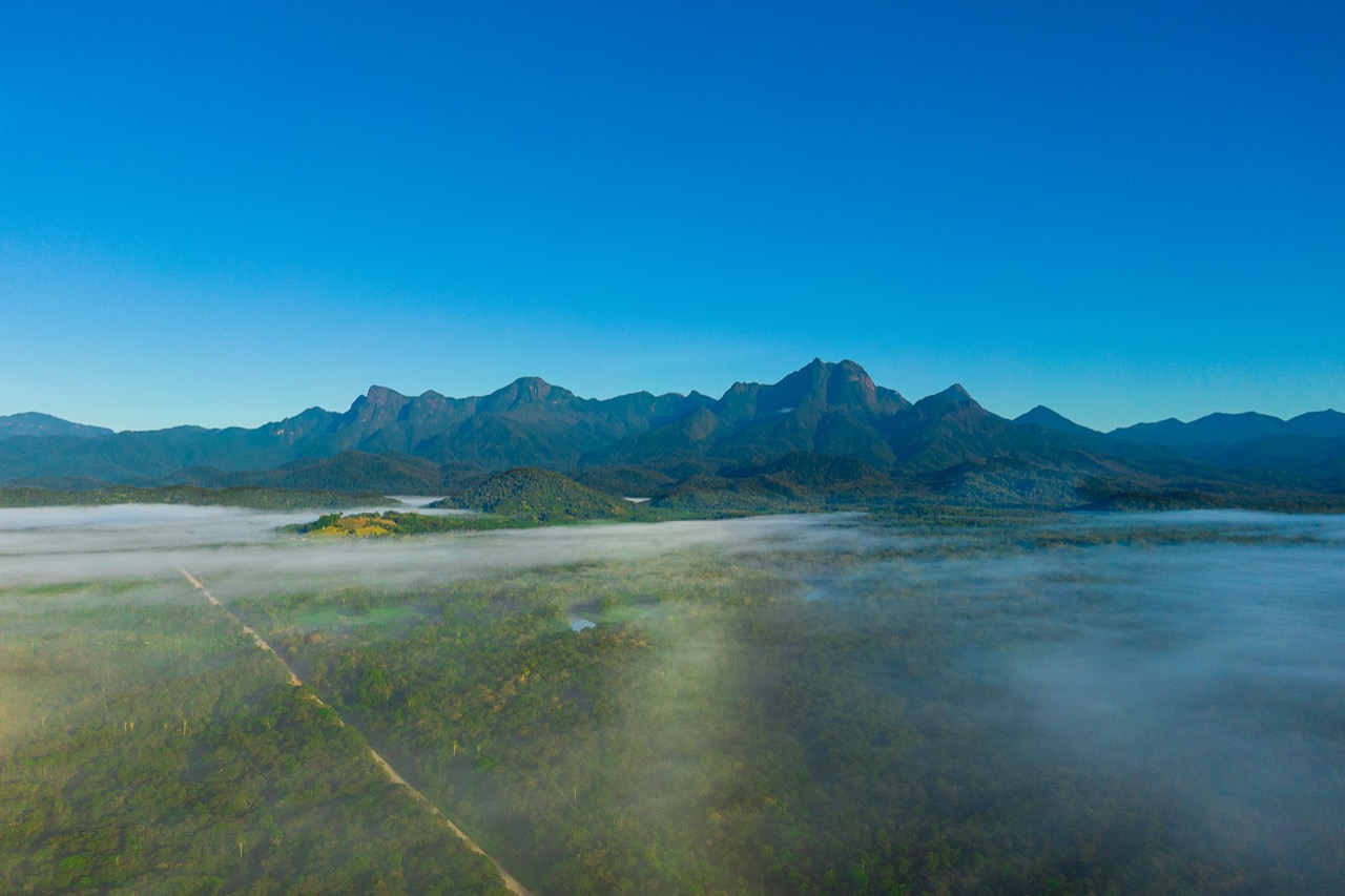 Imagem áerea da Reserva Natural das Águas, que vai receber recursos para compensar emissões de carbono do edifício Árten